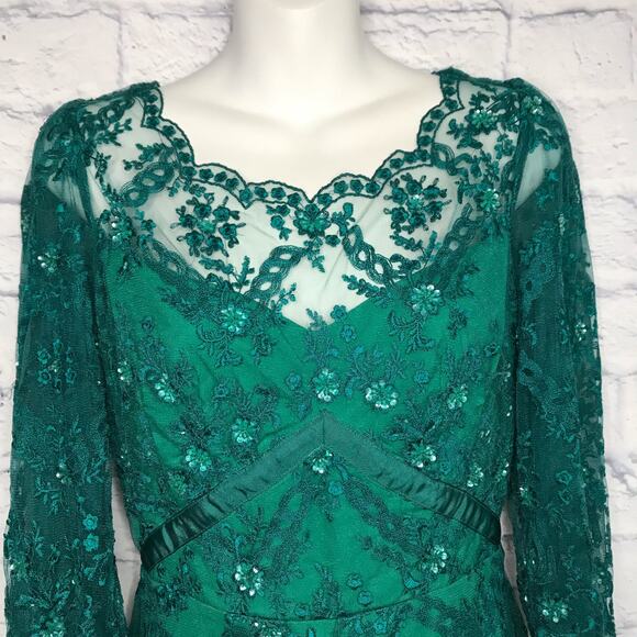 Emerald Free People Sequin Lace Romper - Picture 10 of 11